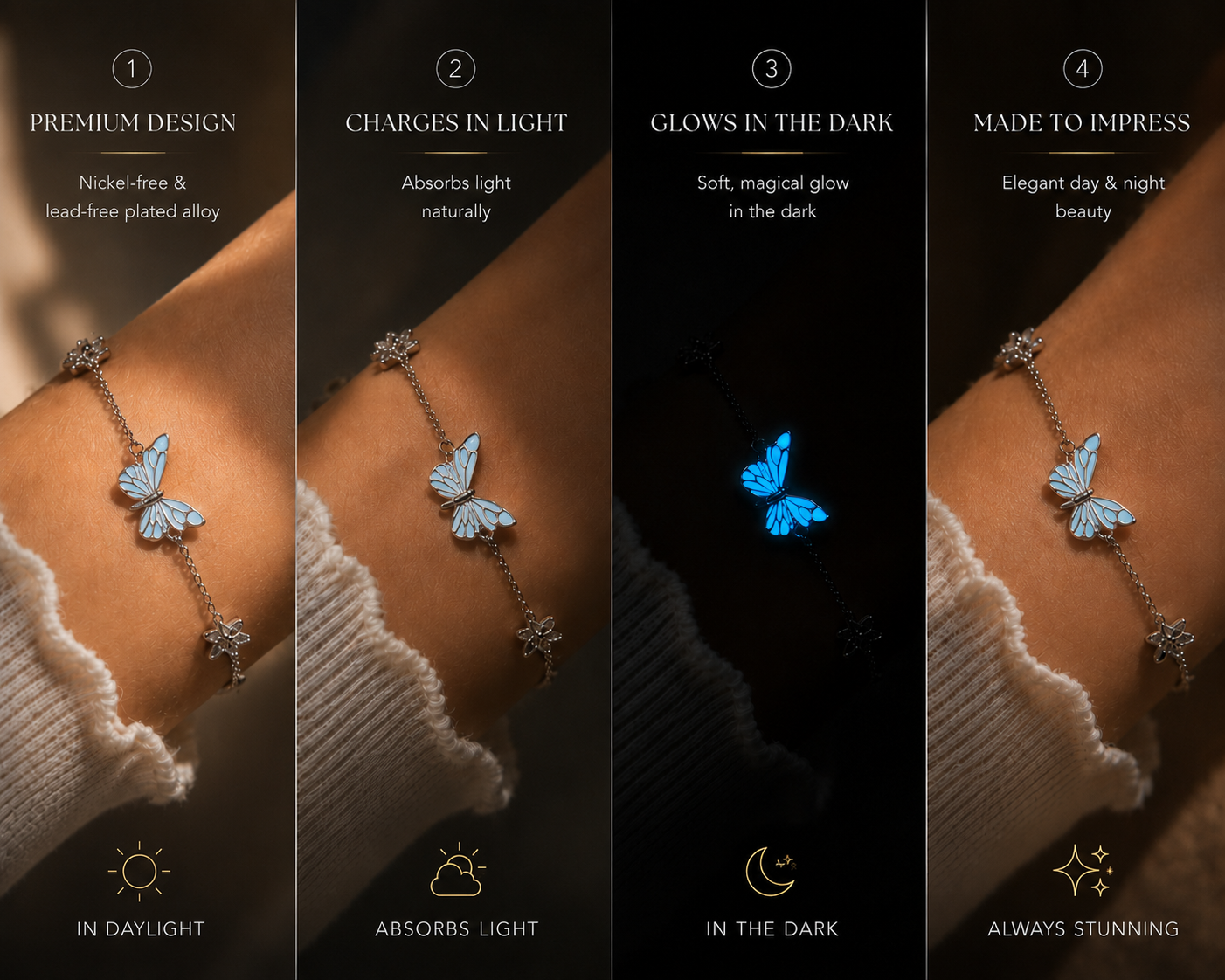 Luminous Butterfly Bracelet